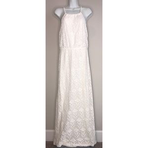 Sharagano White Size 10 Maxi Dress